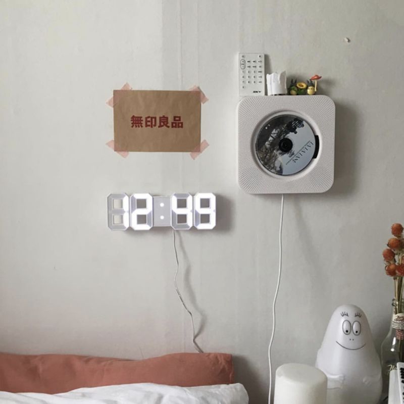 &lt;24h delivery&gt; W&amp;G Đồng hồ LED 3D treo tường, để bàn thông minh TN828 Smart Clock