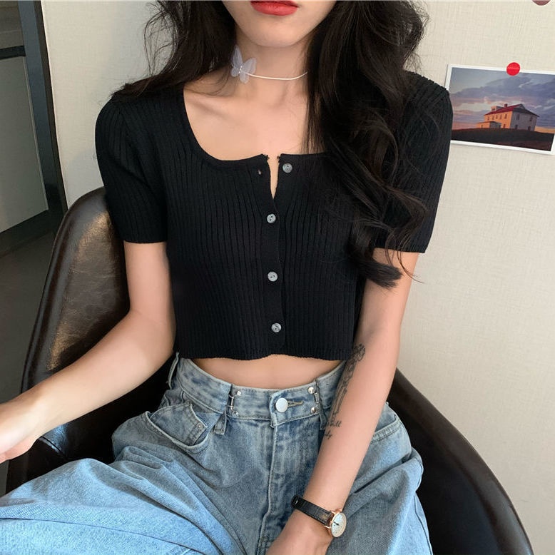 Áo Thun Nữ Mỏng Tay Ngắn Cổ Vuông Thời Trang Dễ Phối Đồ Cho Nữ áo phông nữ JL-TX-111