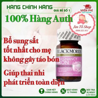 Viên Sắt cho bà bầu Blackmores Pregnancy Iron, Úc ngừa thiếu máu không gây táo bón cho bà bầu