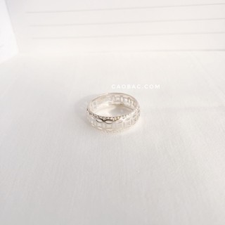 Nhẫn kim tiền viền bi