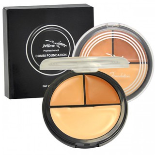 Kem che khuyết điểm và tạo điểm nhấn 3 ngăn màu MIRA Professional Combi Foundation 30g