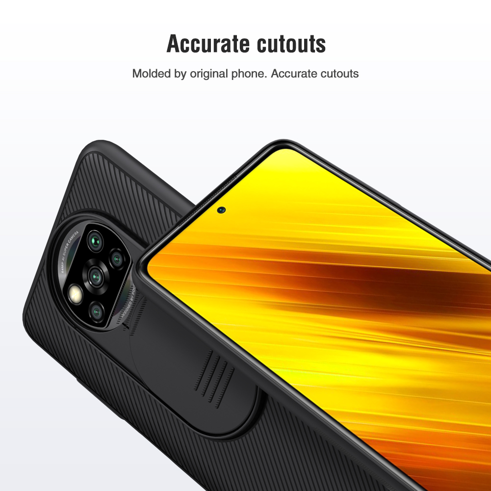 Ốp Điện Thoại Nillkin CamShield Cho Xiaomi POCO X3 Pro / X3 NFC Có Nắp Trượt Bảo Vệ Camera Bằng PC Cứng Sang Trọng