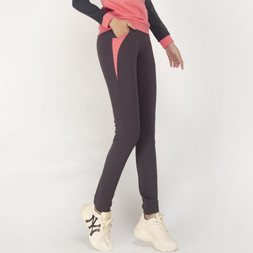 Quần thể thao thu đông Hàn Quốc, thương hiệu Vicci, màu Hồng đậm