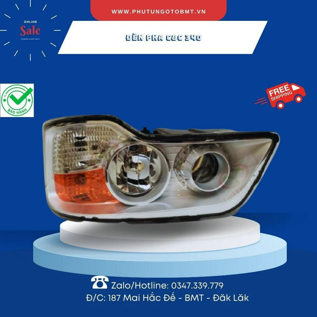 Đèn pha xe tải 4 chân, 5 chân, đầu kéo xe C&C 340. Hàng Boco xịn