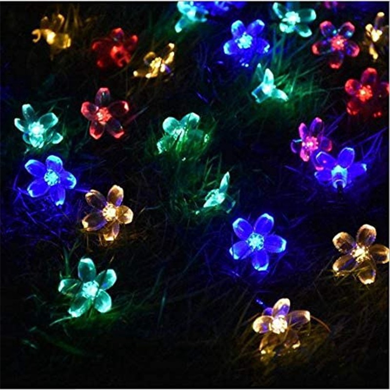 Dây Đèn LED Dài 10M Hình Hoa Anh Đào Trang Trí Sân Vườn