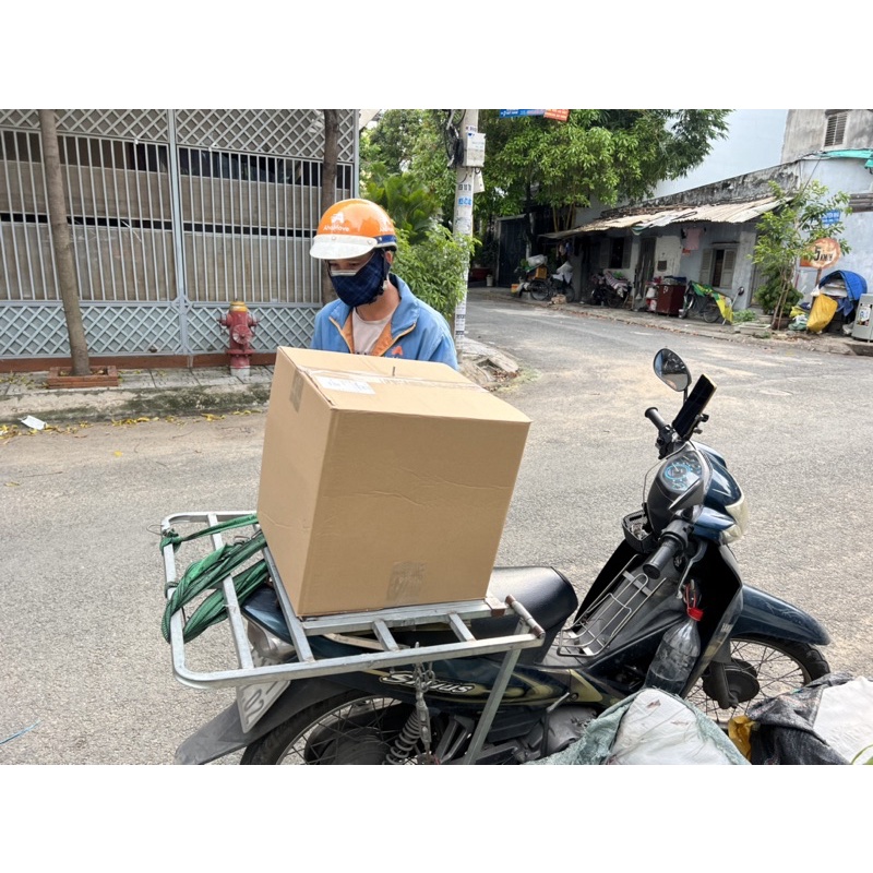 10 thùng giấy carton chuyển nhà siêu lớn 68x60x45 3 lớp thùng qua sử dụng, thùng giấy đi máy bay