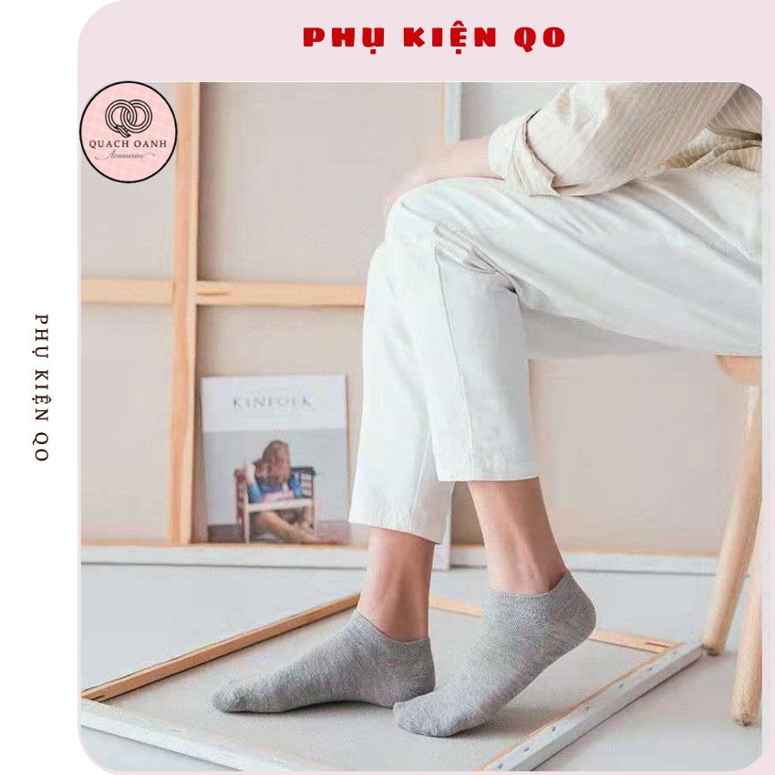 Combo Tất vớ cổ ngắn trơn thấm hút mồ hôi tốt - TT14