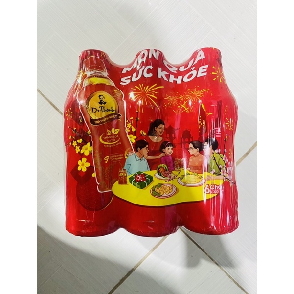 Lốc 6 chai trà thảo mộc Dr. Thanh tea thanh lọc giải nhiệt chai nhựa PEP date luôn mới