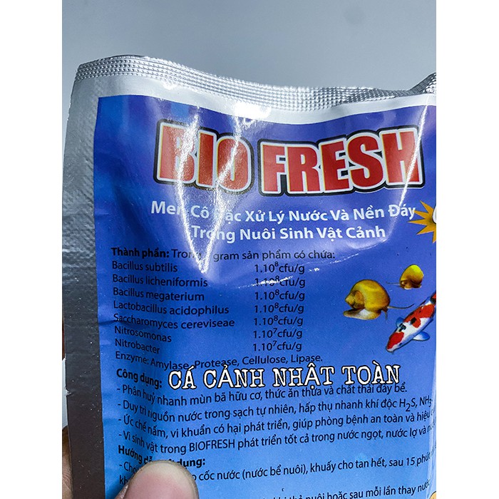 MEN XỬ LÝ NƯỚC NỀN ĐÁY BIO FRESH 5 ỐNG 4G