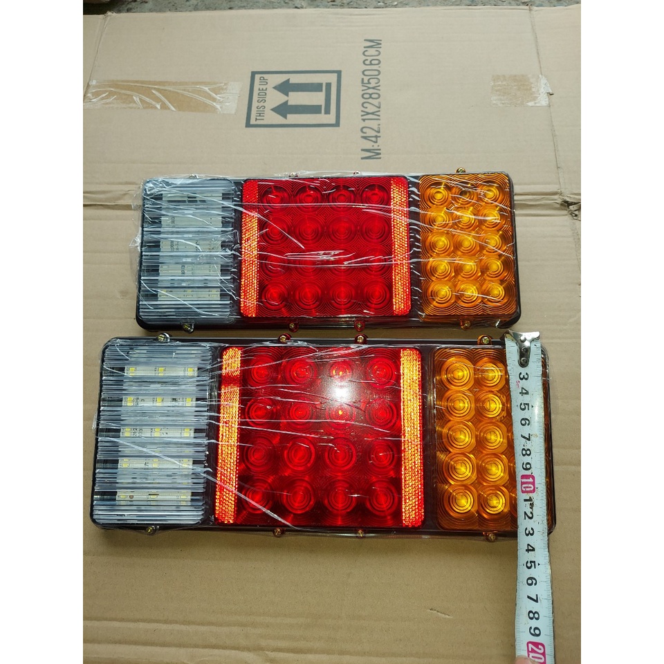 Đèn hậu xe tải, đèn hậu 3 khoang led 2003A điện 12v và 24v
