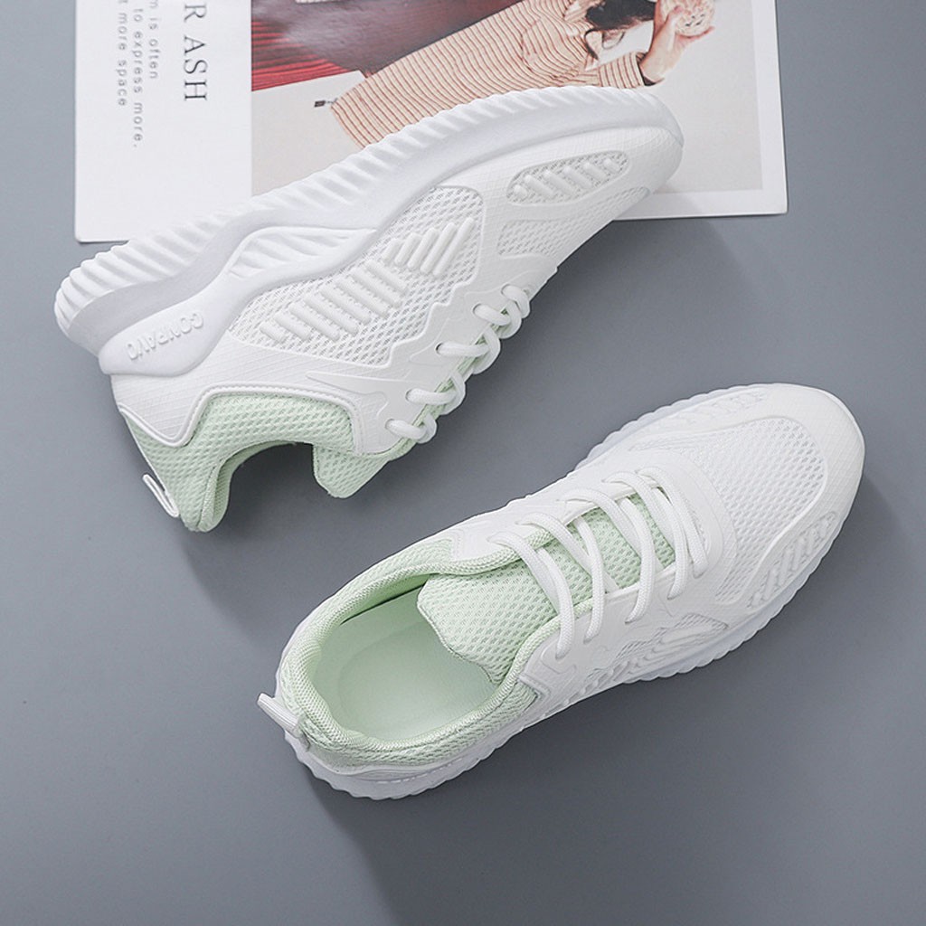 Giày Sneaker Nữ MHMS17 Giày Thể Thao Nữ Đế Mềm Vải Lưới Thoáng Khí Form Tăng Chiều Cao Chính Hãng MH STORE Size 36-39