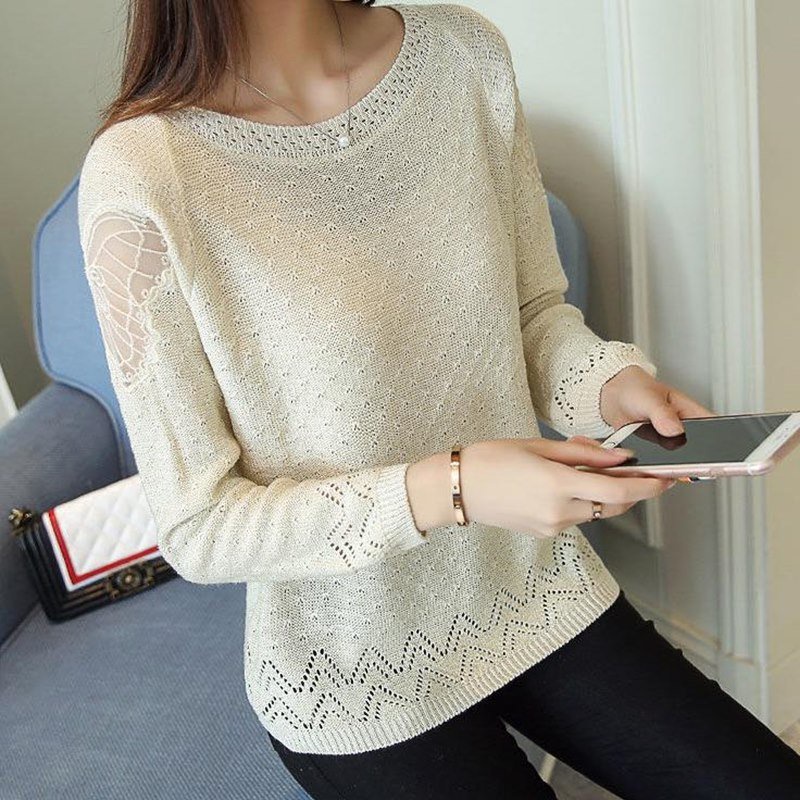 áo len nữ cổ tròn dài tay mẫu mới thu đông al75