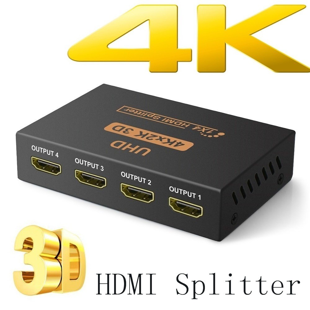 Bộ chia đầu cắm HDMI 4K HD 1080p 1X2 1X4 cho HDTV DVD PS3 Xbox chuyên dụng