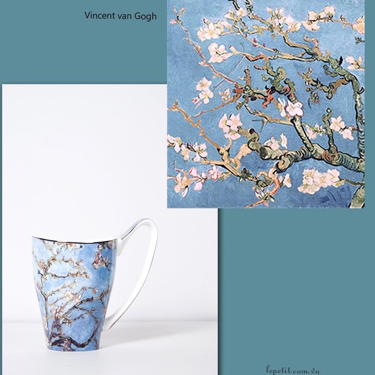 Ly gốm tranh vẽ Vincent van Gogh