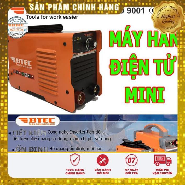 Máy hàn điện tử mini BTEC MMA-200ES | Có đồng hồ | Phiên bản giới hạn 2020