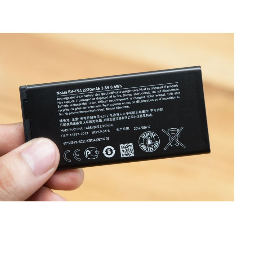 Pin xịn cho Nokia Lumia 730 735 BV-T5A 2200mAh mới 100% bh 6 tháng