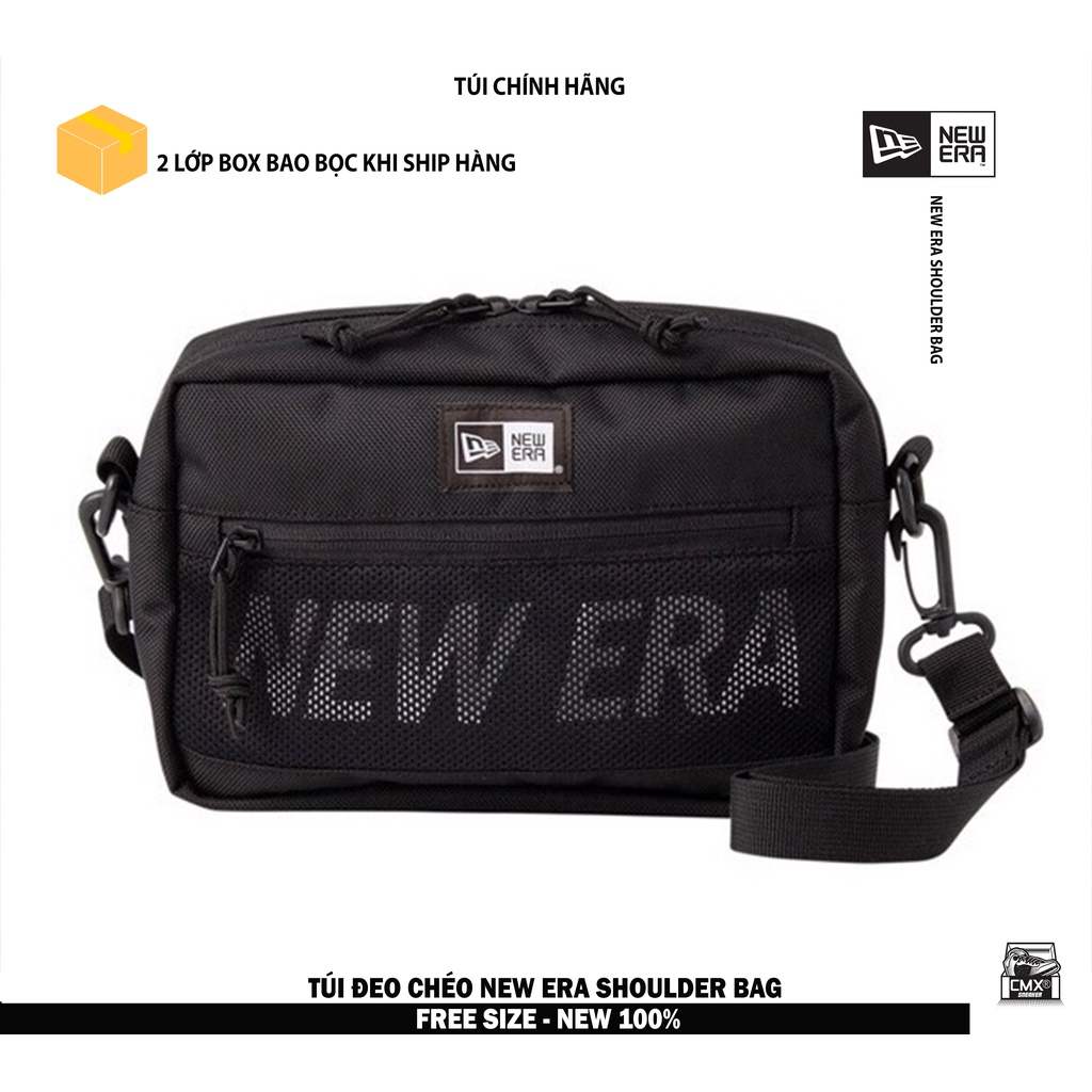 [ HÀNG CHÍNH HÃNG ] Túi Đeo Chéo New Era Shoulder Bag - Black ( FREE SIZE ) - HÀNG CHÍNH HÃNG 100%