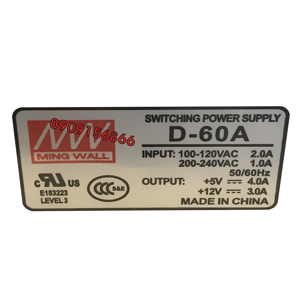 Nguồn 2 đầu ra 12v và 5v