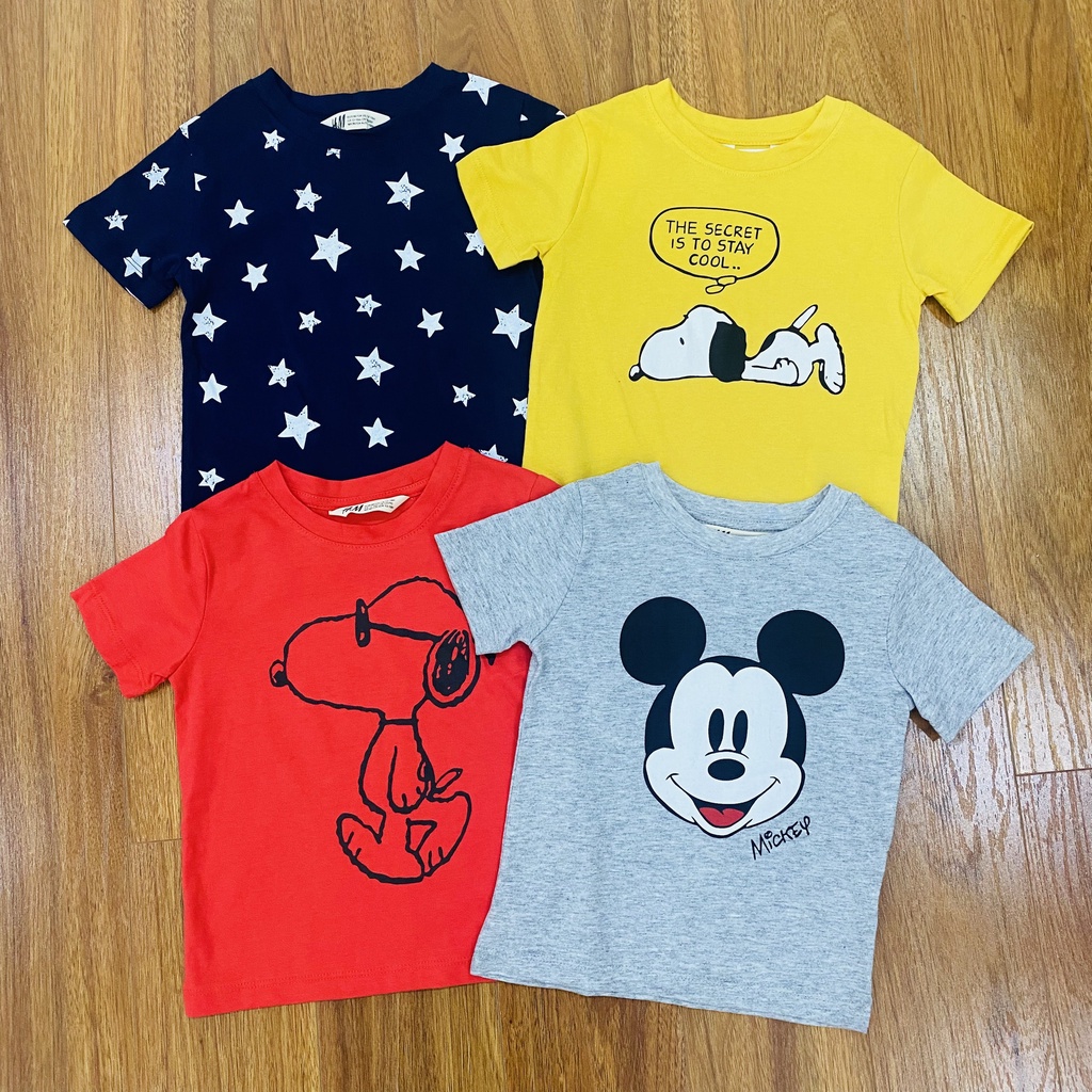 ÁO THUN H.M XUẤT DƯ NHIỀU MẪU CHO BÉ TRAI 7-18KG - BIGBABY SHOP