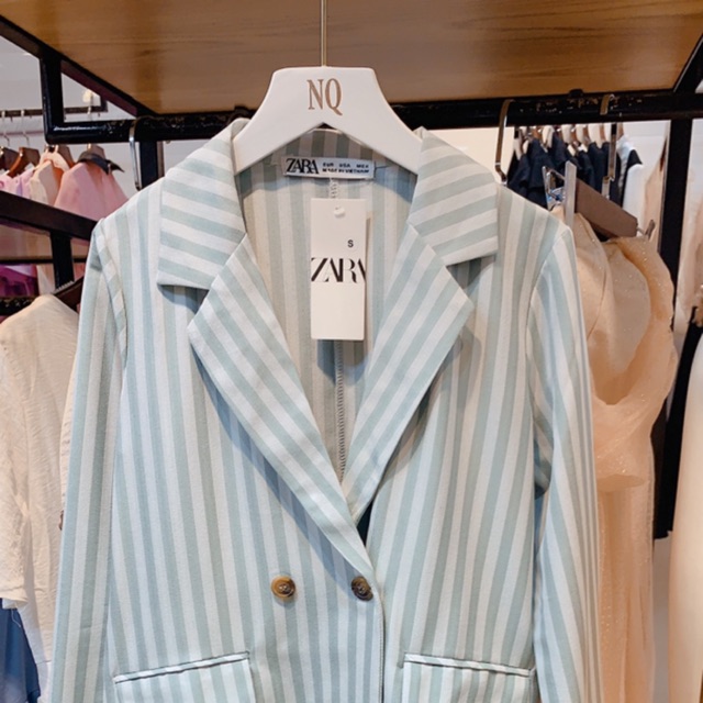 Vest kẻ xanh mint