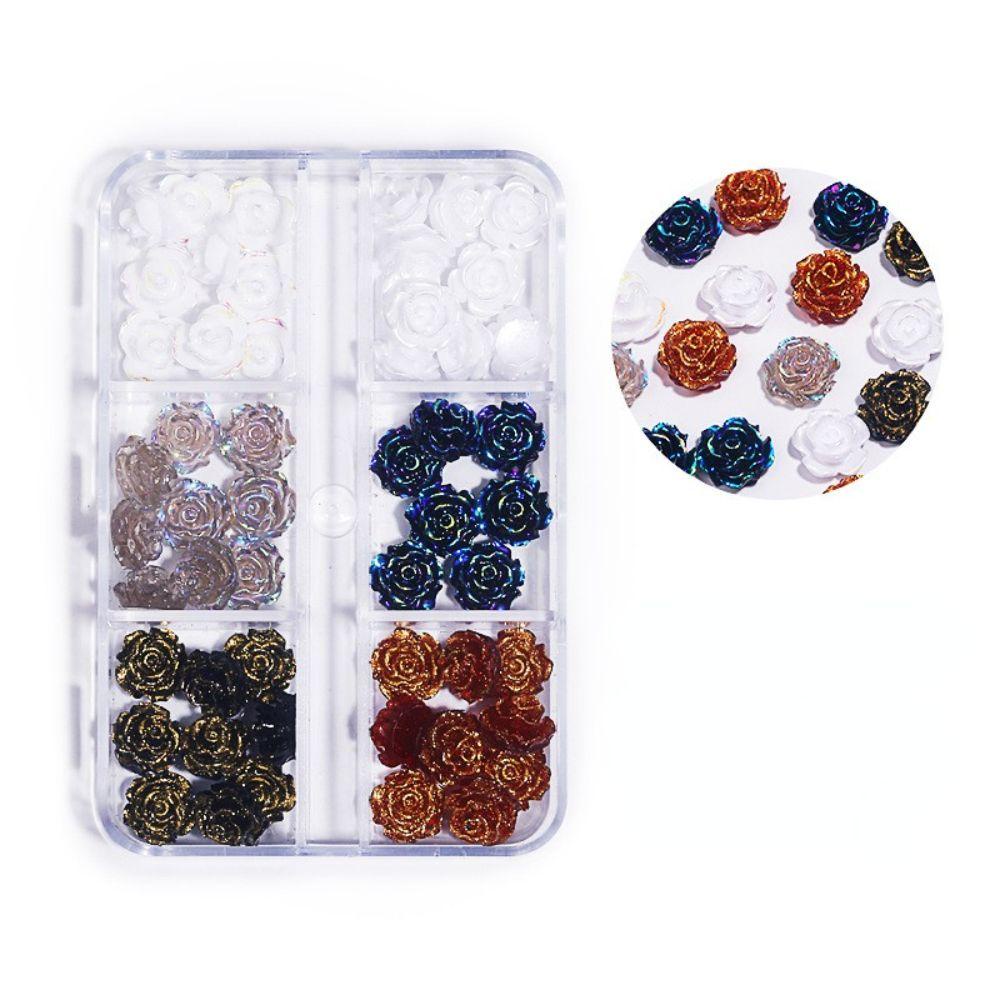 Phụ Kiện Trang Trí Móng Tay Hình Hoa Trà Phong Cách Hàn Quốc