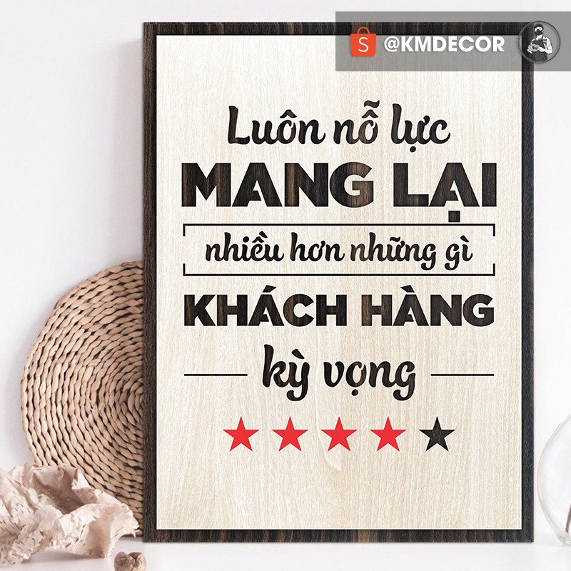 Tranh treo tường tạo động lực - luôn nỗ lực mang lại nhiều hơn những gì khách hàng kỳ vọng