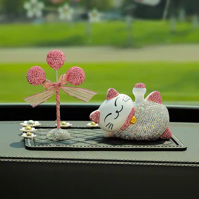 Cây bóng đính đá decor Taplo xe ô tô - Cây bóng trang trí ô tô