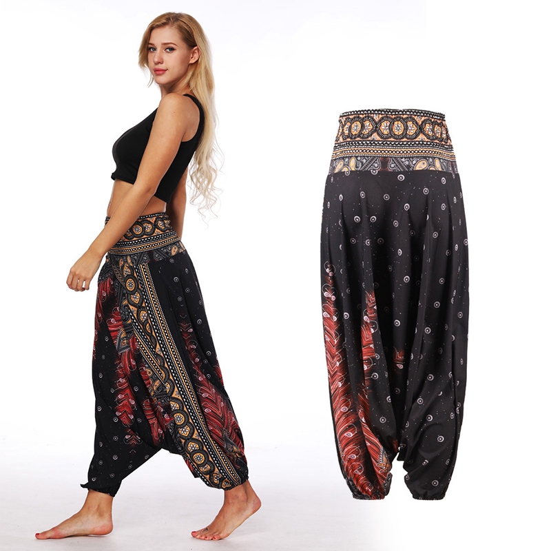 Quần Tập Yoga ống Rộng In Họa Tiết Thổ Cẩm Giảm Chỉ Con 366 000 đ