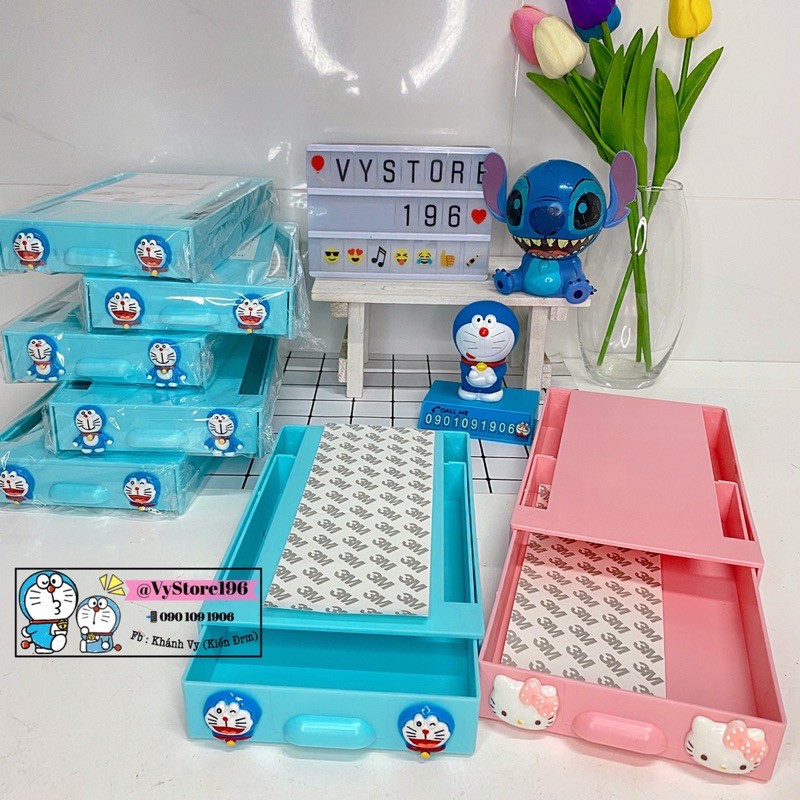 HỘC TỦ KÉO ĐÔREMON / KỆ KÉO HOẠT HÌNH HELLO KITTY
