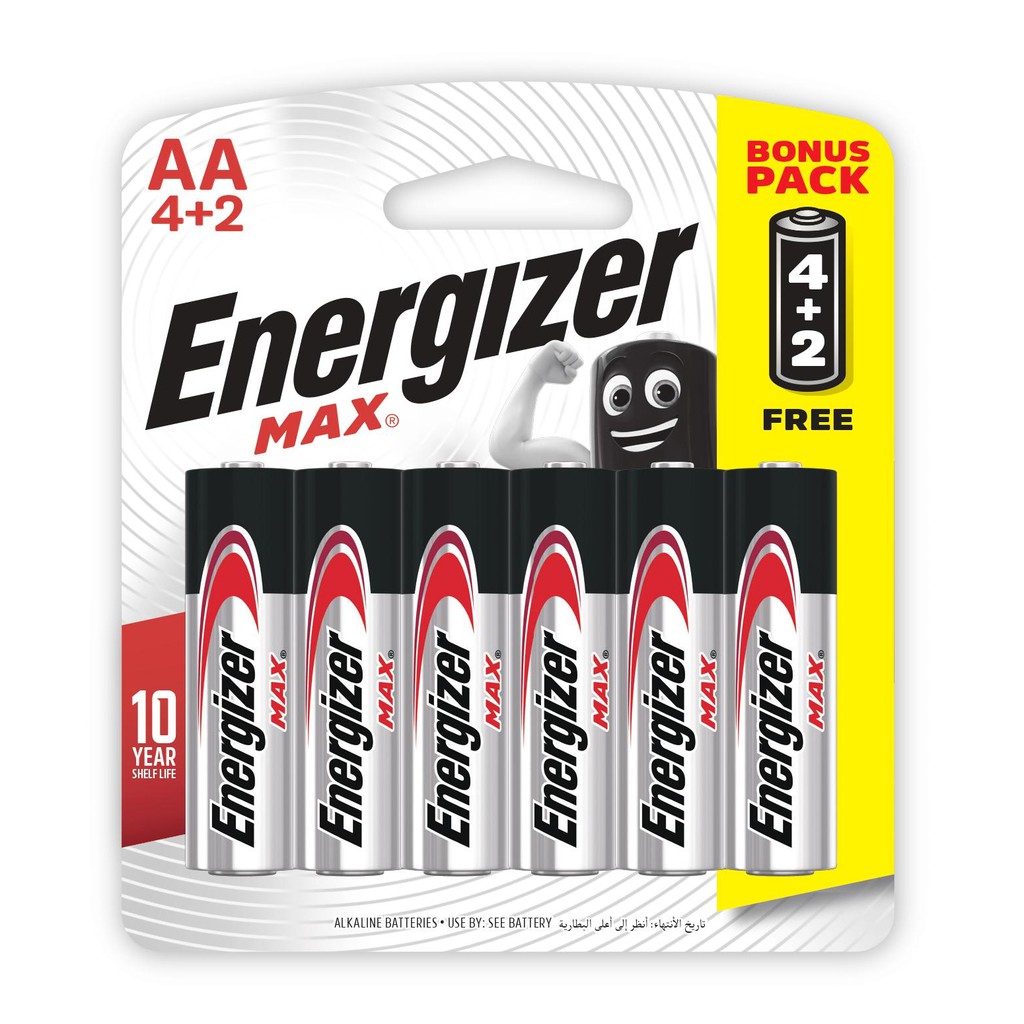 Pin Energizer Max AA E91 BP4+2 - 100628297