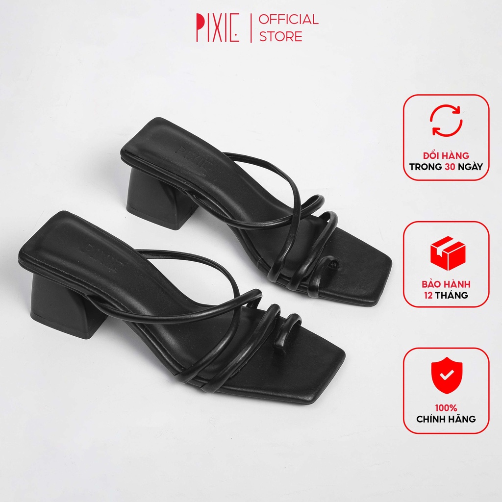 Guốc Cao Gót 5cm Quai Mảnh Xỏ Ngón X949 Pixie