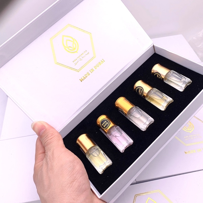 Nước hoa tinh dầu Dubai cao cấp set 5 chai