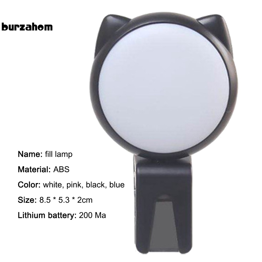 Đèn led chụp ảnh hình tai mèo gắn điện thoại di động tiện lợi