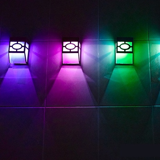 Đèn LED gắn tường sử dụng năng lượng mặt trời chống thấm nước trang trí sân vườn