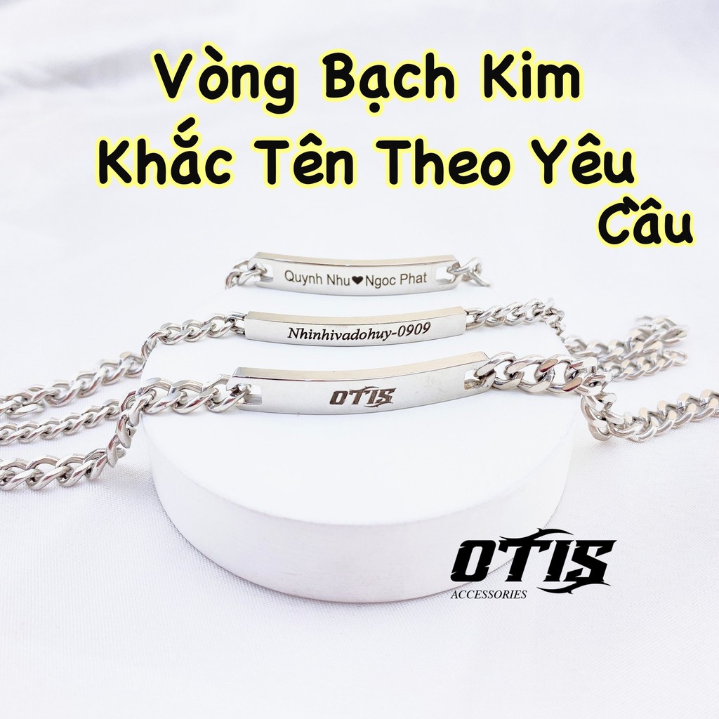 [Mã SKAMCLU8 giảm 10% cho đơn từ 100K] Vòng Tay Bạch Kim - Khắc Tên Theo Yêu Cầu [Bảo Hành Vĩnh Viễn]