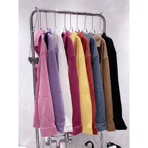 Sơ mi nhung tăm form rộng freesize nhiều màu cao cấp