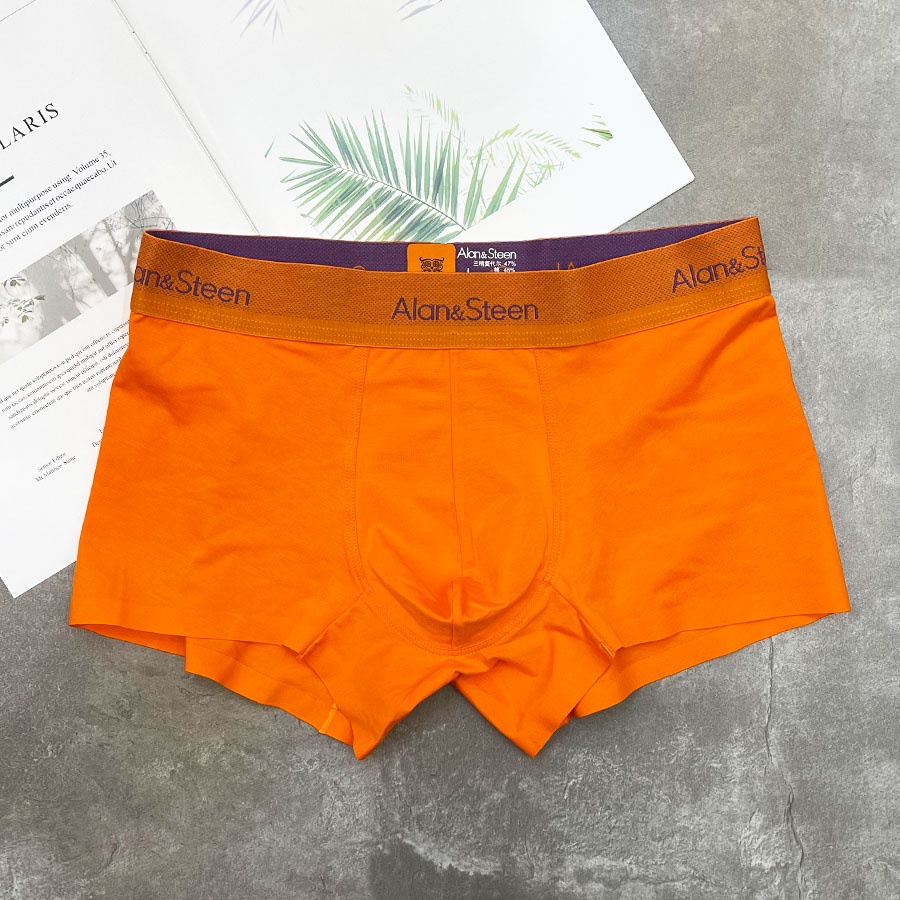 QUẦN LÓT NAM - BOXER Trơn Su Lụa Ép Không Đường May - Sang Trọng