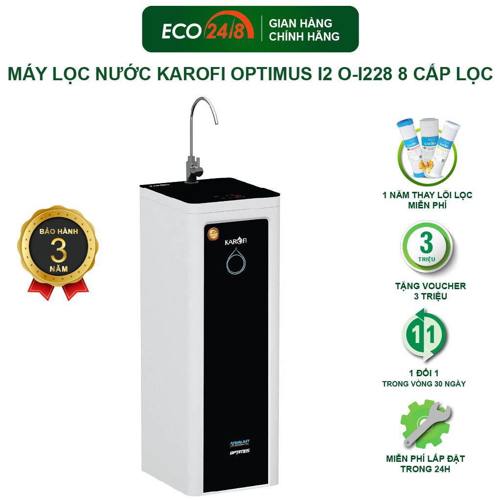 Máy Lọc Nước KAROFI Optimus I2 O-i228 8 Cấp Lọc