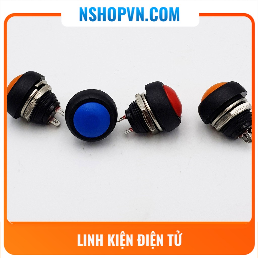2 Nút nhấn nhả PBS-33B 12mm xanh dương / màu cam / màu đỏ / xanh lá