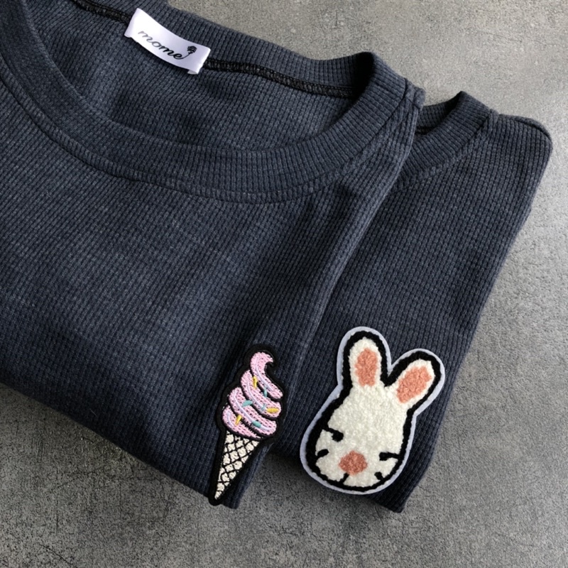 Áo thun kiểu dạng Crop  màu xanh navy - MOMEVN