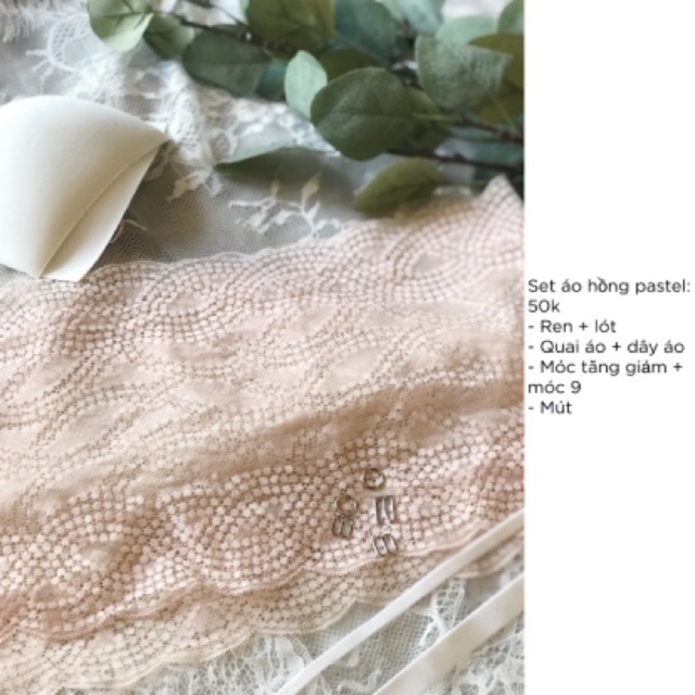 Set phụ liệu may áo bra