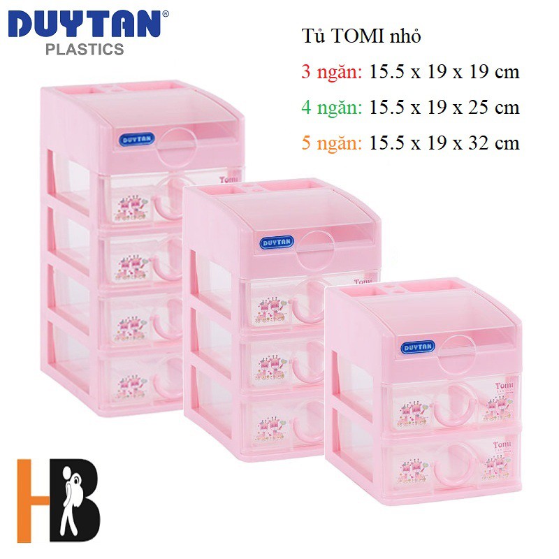 Tủ nhựa Duy Tân Tomi nhỏ 219 (3 Ngăn - 4 Ngăn - 5 Ngăn)