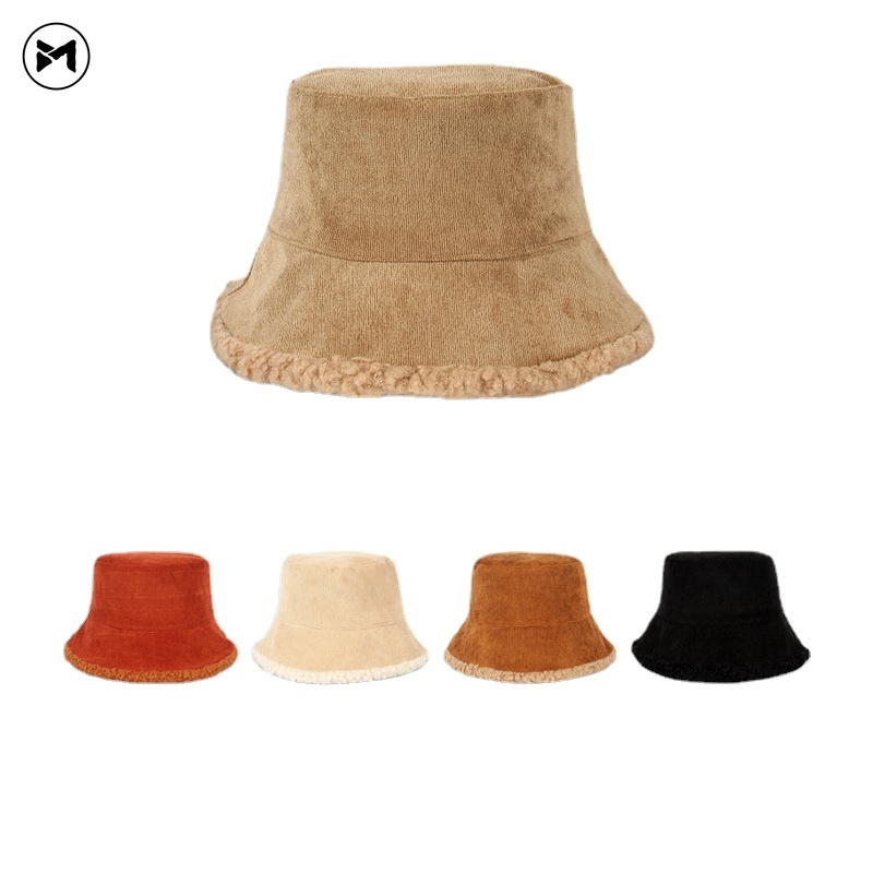 Nón Tai Bèo Vải Nhung Dày Hai Mặt Giữ Ấm Thời Trang Thu Đông Hàn Quốc 2022