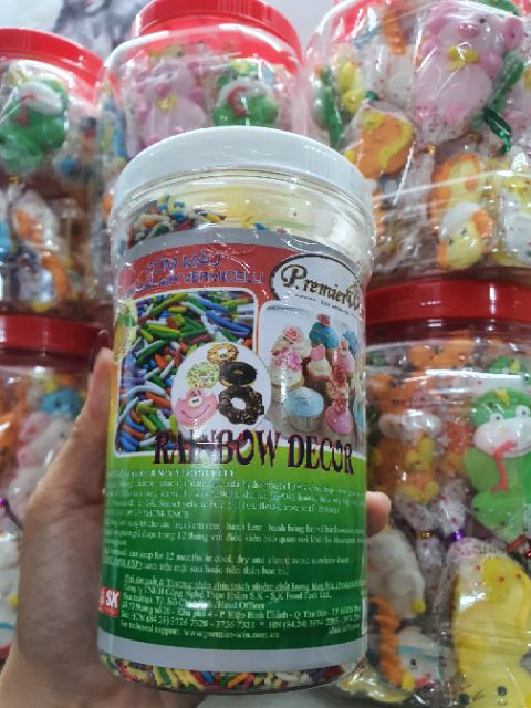 Cốm màu trang trí bánh 500gr-hsd:2025