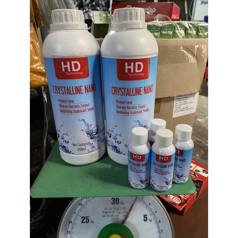 Dung dịch CRYSTALLINE NANO ( 1 Lít) - Khử mùi, Diệt khuẩn, loại trừ ẩm mốc dùng cho máy khử khuẩn Nano Bạc