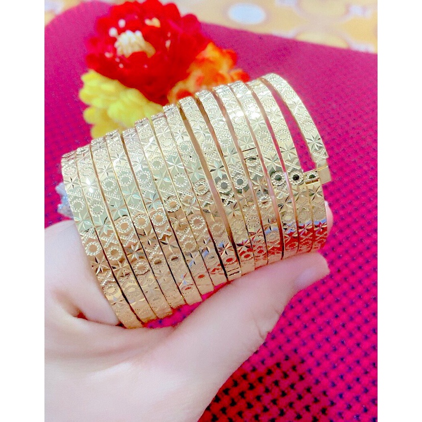 Vòng ximen khóa bấm lưỡi gà mạ 18k cao cấp P02