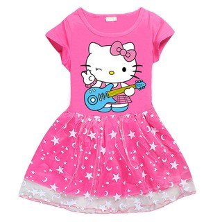 Hello Kitty Váy Bé Gái Thời Trang Đầm Dự Tiệc Công Chúa Trẻ Em Quần Áo Carnival Tiệc Sinh Nhật Trẻ Em Trang Phục Hóa Trang Bé Gái Công Chúa Sequin Lưới Đầm Cho 2-8 Tuổi