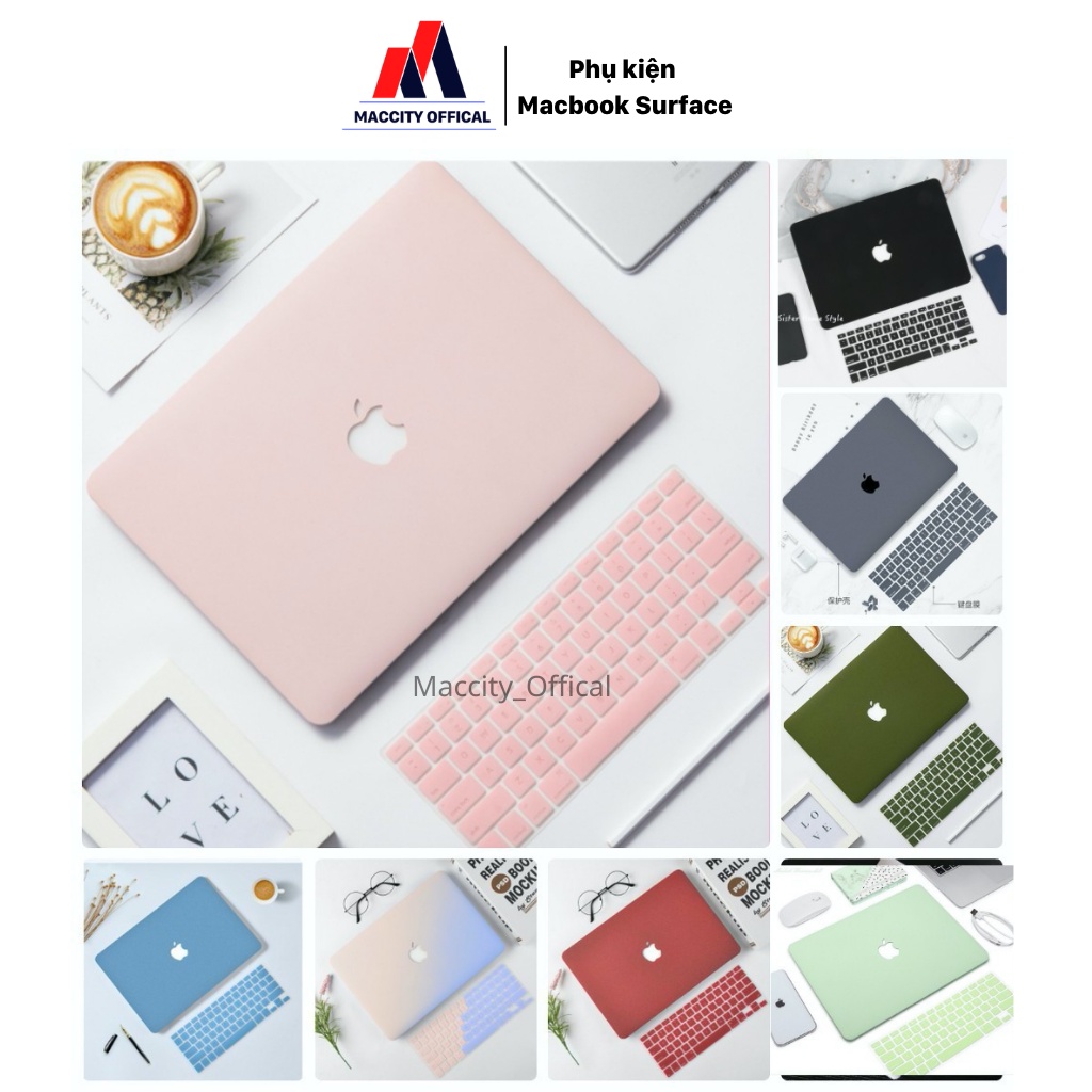 8MÀU COMBO 5IN1 ỐP+PHỦ PHÍM DÀNH CHO MACBOOK-CHỐNG VA ĐẬP CHO MÁY