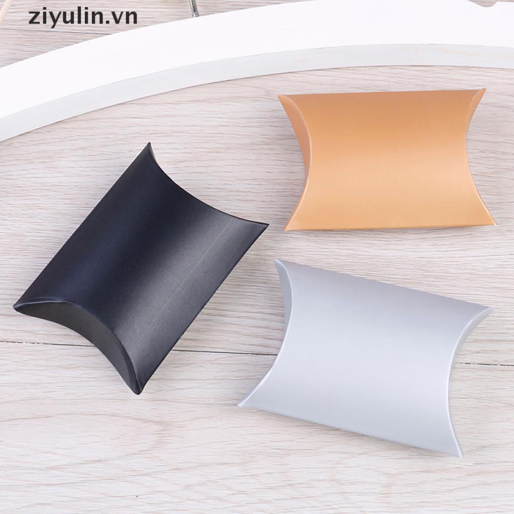 【ziyulin】 50pcs craft paper bags pillow box gift cake bread candy wedding party favor bag [VN]