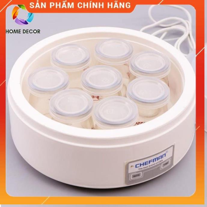 💖FREESHIP💖 Máy làm sữa chua 8 cốc thủy tinh Chefman CM-302 cao cấp CHÍNH HÃNG-HOME DECOR